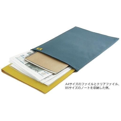 帆布の封筒ポーチ ／L< 書類ケース バッグインバッグ 小物 整理