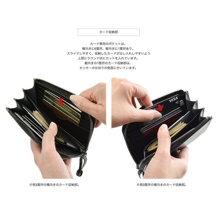 ミドルサイズ の オールインワン L型 ファスナー ウォレット < 二