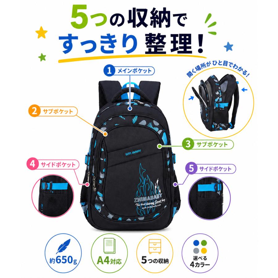 リュック リュックサック キッズバック キッズ 子供 大容量 男の子 女の子 40L 電車 25L  a4サイズ 小学生 中学生 大容量 通学リュック 遠足 通学 |  | 12