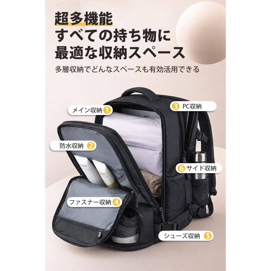 ビジネスリュック メンズ 大容量 軽量 拡張 薄型 おしゃれ pc 収納 30L 大きめ 出張 旅行 2泊3日 リュックサック カバン ビジネス 通勤 通学 |  | 04