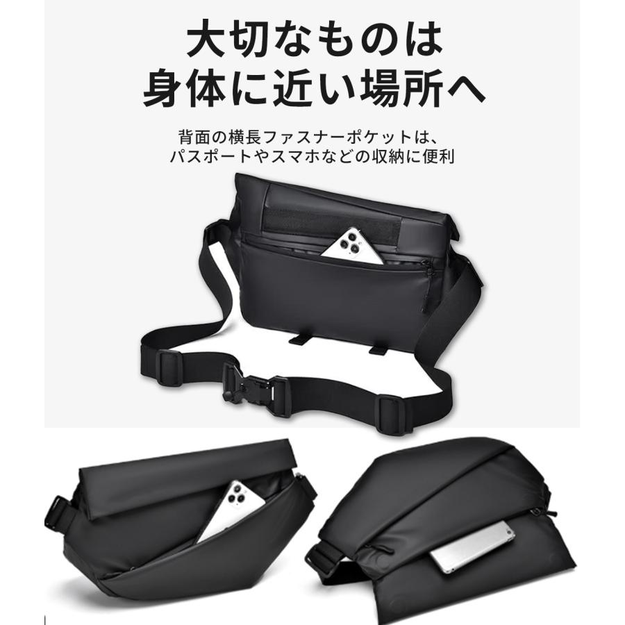 ボディバック ショルダーバック メンズ レディース 大きめ 斜めがけ 大容量 バッグ 軽い 収納 防水 多機能 通勤 通学 旅行 |  | 05
