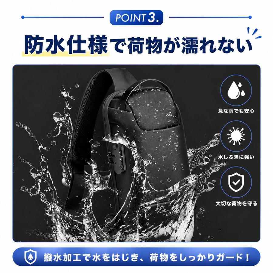 ボディバック ショルダーバック レディース メンズ 斜めがけ 大容量 小さめ バッグ 軽い 収納 ipad ワンショルダー 防水 出張 多機能 通勤 通学 旅行 |  | 15