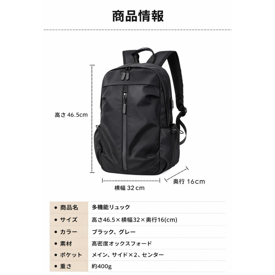 リュックサック レディース メンズ 大容量 通学 通勤 ビジネス スポーツ おしゃれ 防水 軽量 学生 大人 旅行 15.6インチ PC パソコン 黒 ブラック |  | 21