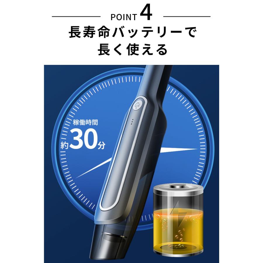 ハンディクリーナー 強力 コードレス 掃除機 車用掃除機 usb充電式 車 車用 静音 カークリーナー 軽量 軽い 静か 小型掃除機 6000pa |  | 10