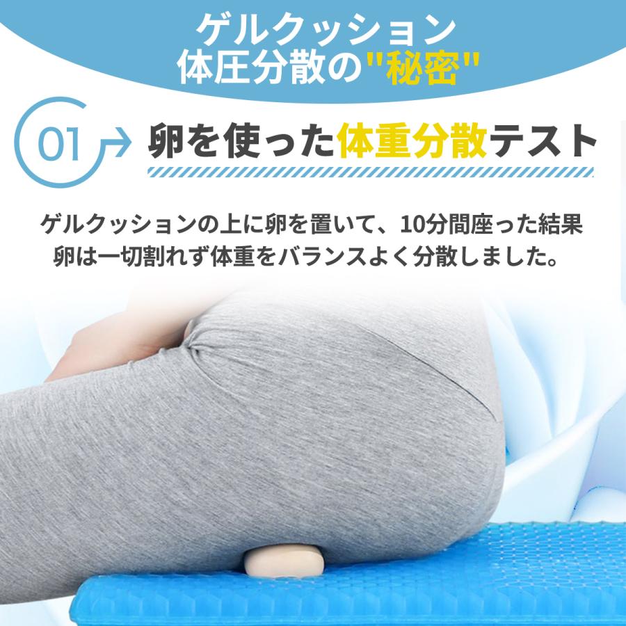 ゲルクッション 極厚 特大 二重 ハニカム構造 ジェルクッション クッション 座布団 座椅子 腰痛 車 大 大きめ 腰痛対策 卵が割れない カバー付き |  | 07
