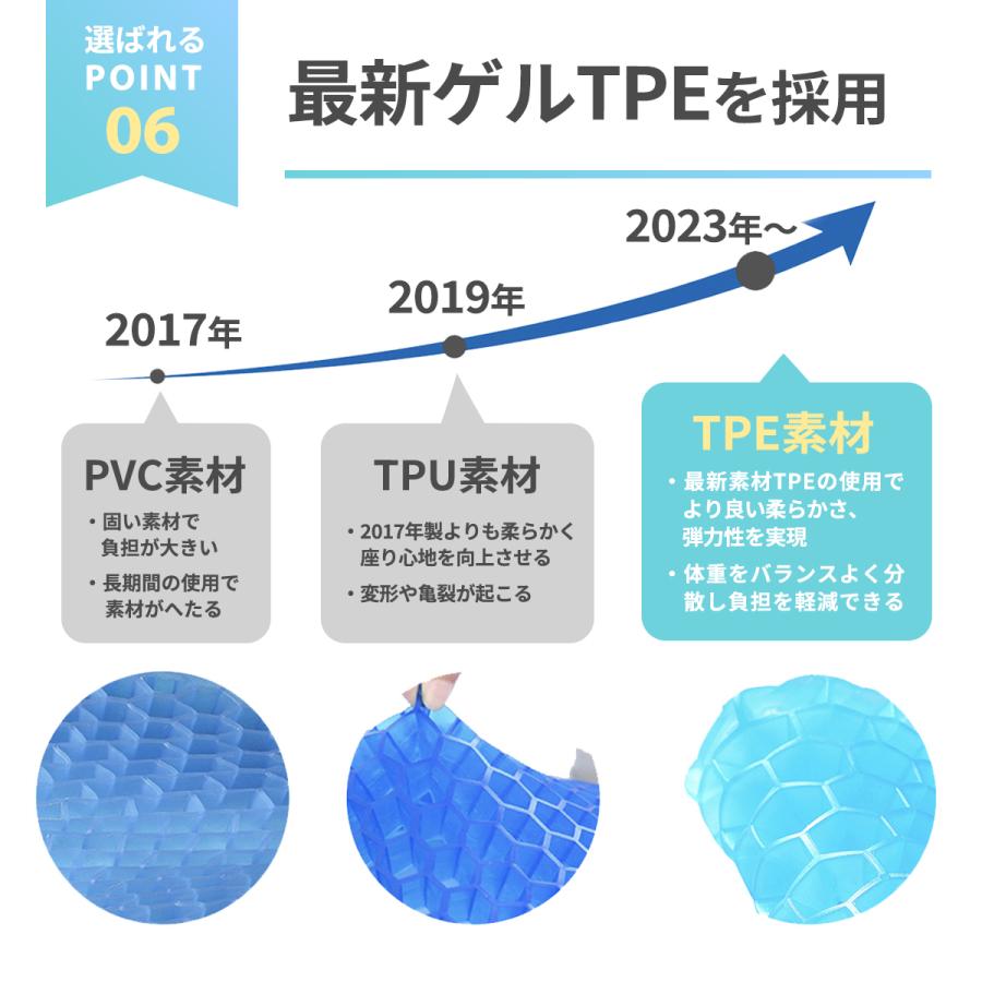 ジェルクッション ゲルクッション 特大 極厚 カバー ハニカム 車 クッション 二重ハニカム 座布団 腰痛 車 卵が割れない カバー付き 2025 |  | 15