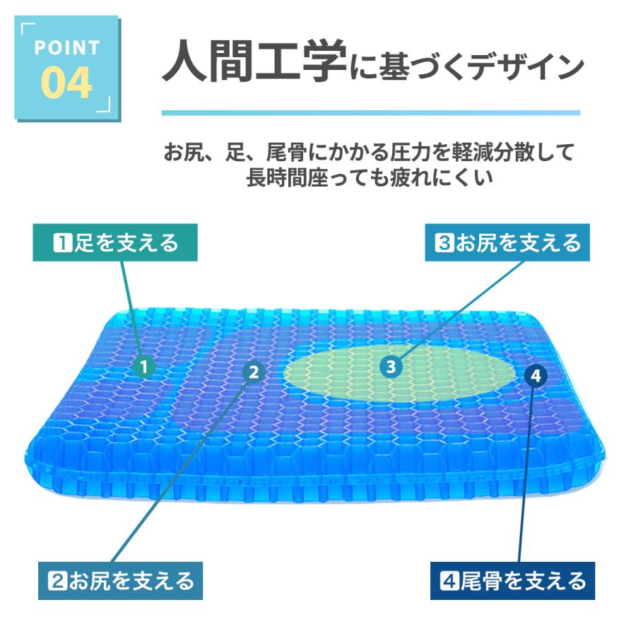 ゲルクッション ジェルクッション 極厚 特大 超特大 クッション 二重ハニカム 座布団 車 低反発 腰痛 卵が割れない カバー付き 2025 |  | 14