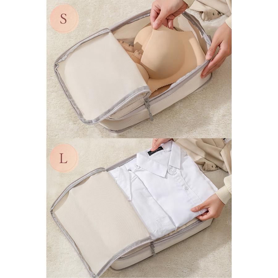 トラベルポーチ 圧縮 バッグ 圧縮バッグ 収納ポーチ 圧縮ポーチ 圧縮袋 軽量 旅行 簡単圧縮 衣類仕分け コンパクト 60％ 節約 メンズ レディース 3点セット |  | 14