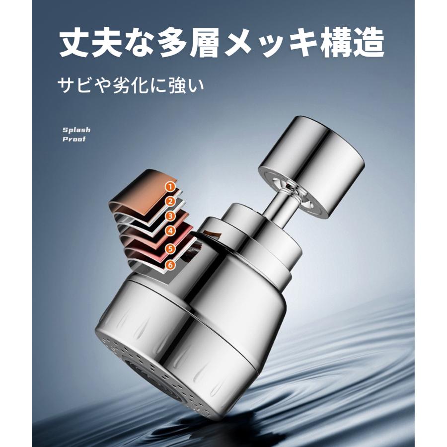 蛇口 シャワーヘッド キッチン ノズル 洗面所 節水 後付け 首振り 蛇口シャワー 取り換え 20mm 水栓 台所 スイング 掃除 きれい アタッチメント付き |  | 10
