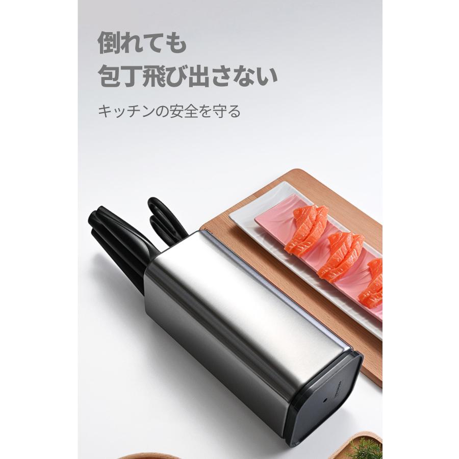 包丁スタンド 包丁立て ステンレス おしゃれ ホルダー キッチン用品 キッチン ラック 収納 抗菌 シルバー |  | 06