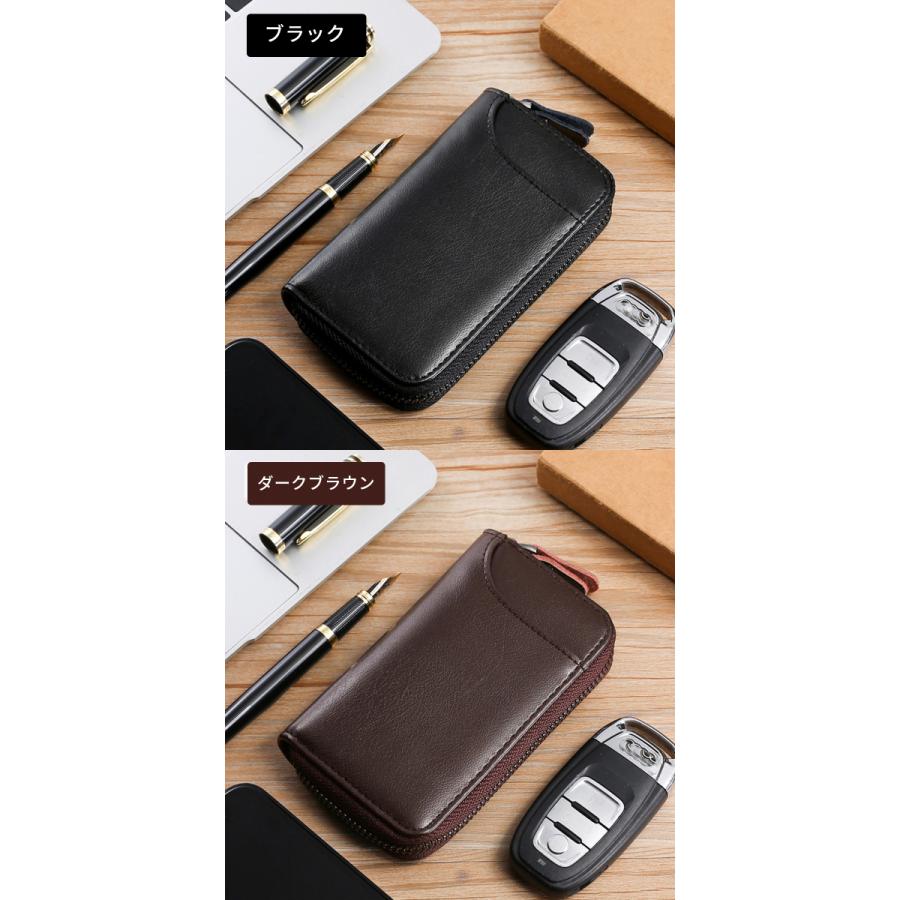 キーケース スマートキー メンズ 本革 スマートキーケース 6連 カード収納 キーホルダー 多機能 大人 プレゼント カラビナ付き |  | 14