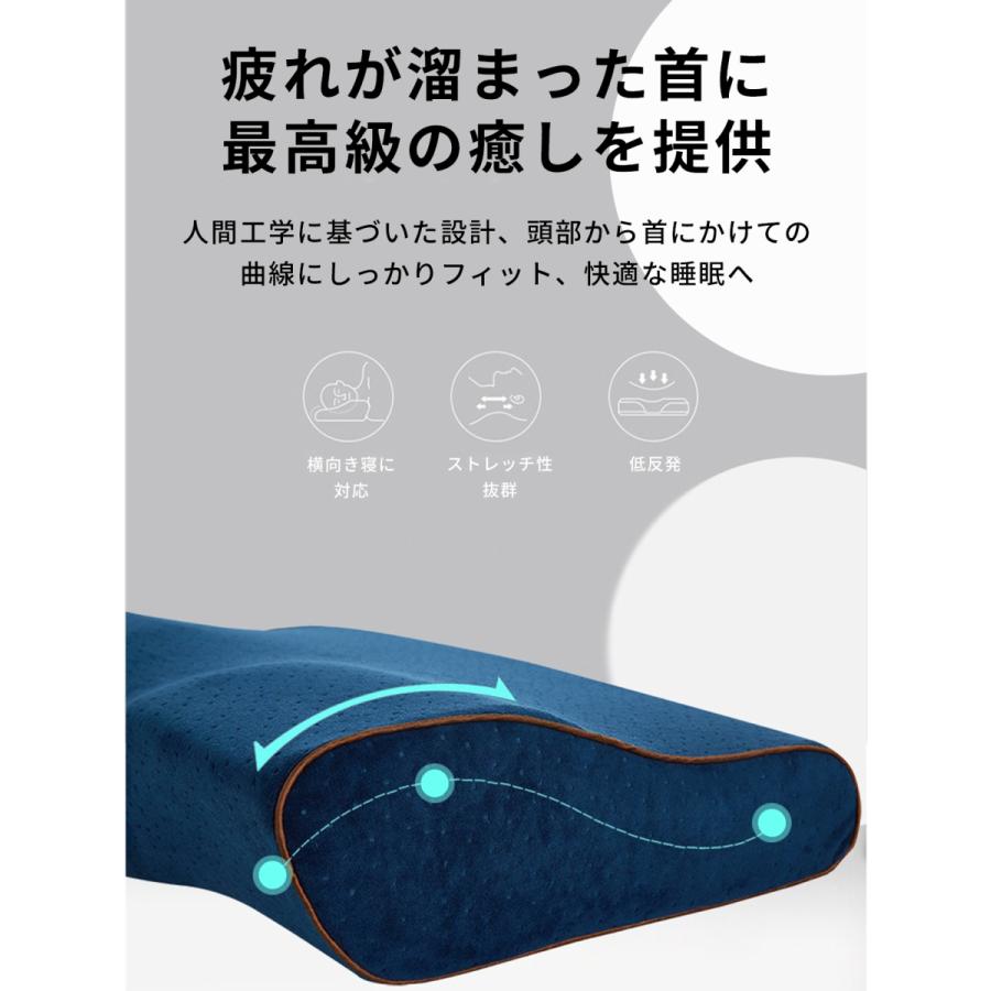 枕 肩こり 首が痛い 横向き 低反発枕 まくら マクラ 安眠枕 首こり いびき ストレートネック 快眠枕 頚椎 プレゼント 幅50cm |  | 10