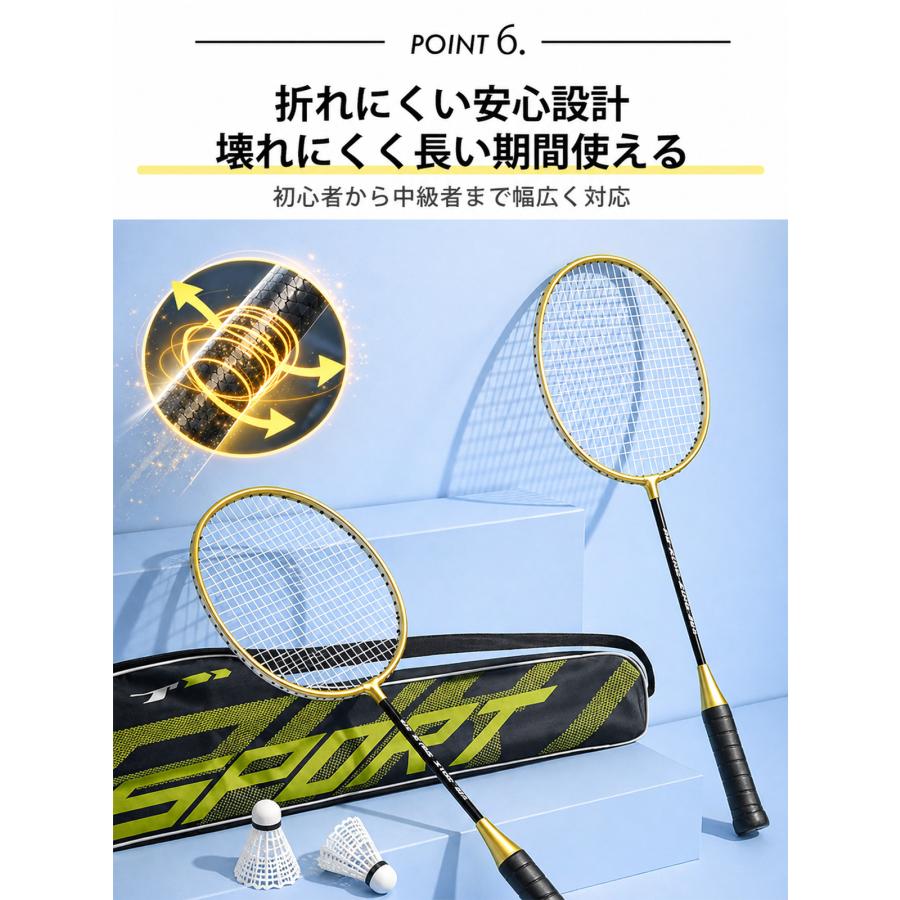 バドミントン ラケット セット 初心者 中級者 シャトル 風に強い