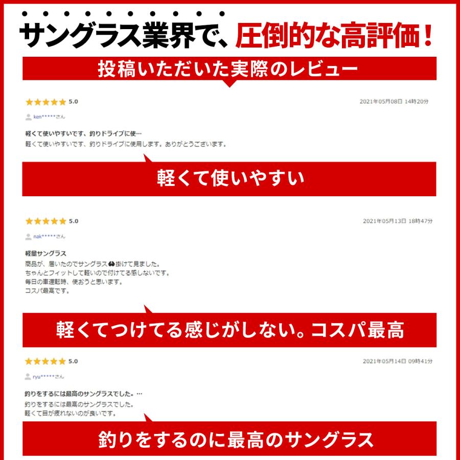 サングラス メンズ 偏光 調光 スポーツ 軽量 レディース UVカット スポーツサングラス ドライブ 釣り 運転 ケース付き |  | 07