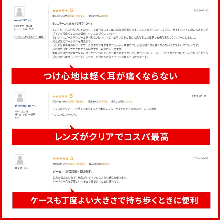 ブルーライトカットメガネ PCメガネ PC眼鏡 度なし JIS検査済み パソコンメガネ メンズ レディース 99% UVカット 伊達めがね ケース付 |  | 13
