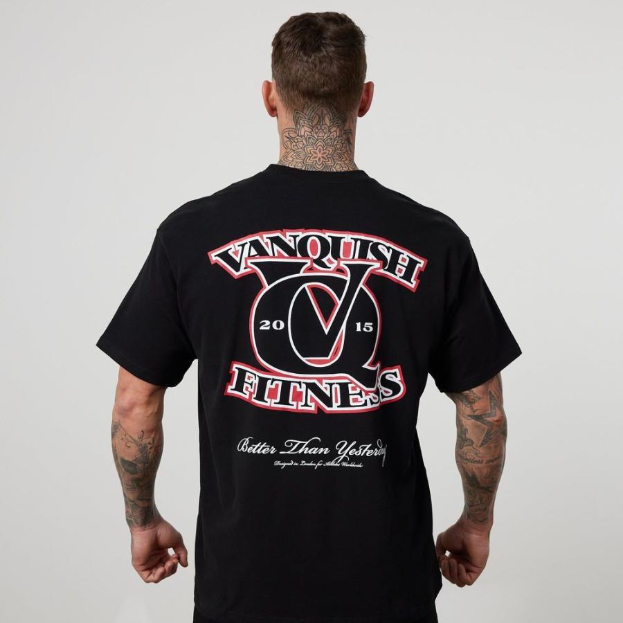 VANQUISH FITNESS 正規品 メンズ ヴァンキッシュ フィットネス TSPモデル オーバーサイズ Tシャツ VQ 筋トレ トレーニングウェア フィジーク ボディビル｜vanquish-fitness｜02