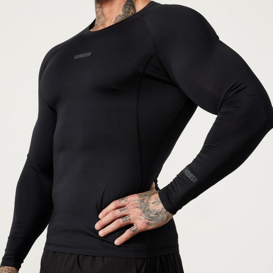 VANQUISH FITNESS 正規品 メンズ ヴァンキッシュ フィットネス Utilityモデル ロングTシャツ VQ 筋トレ トレーニングウェア フィジーク ボディビル｜vanquish-fitness｜04