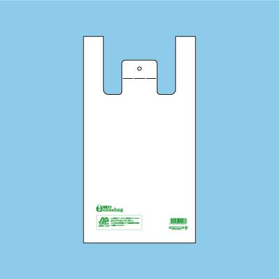 バイオエコナバッグ４０号Ｌ乳白１００枚　エコ レジ袋　サトウキビ由来のバイオマス素材を配合。レジ袋有料化対策