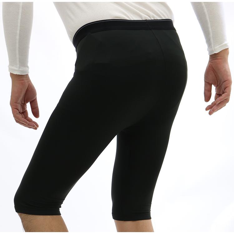 裏起毛 あったか 5分タイツ ロングボクサー 防寒 2WAYストレッチ 無地