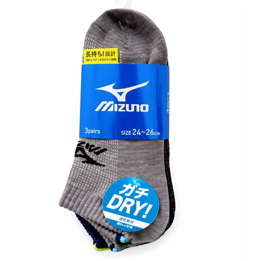 MIZUNO（ミズノ） ソックス 3足組 メンズ 春夏 メッシュ スニーカー丈