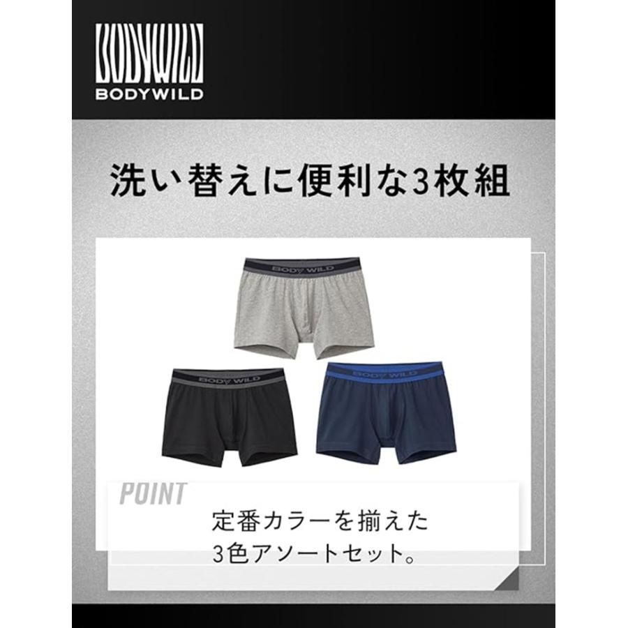 ボディワイルド ボクサーパンツ39枚(Ｍ－17枚、L－10枚、XL－12枚) Lサイズのみ】綿混【3枚セット】ボディワイルド グンゼ ボクサーパンツ