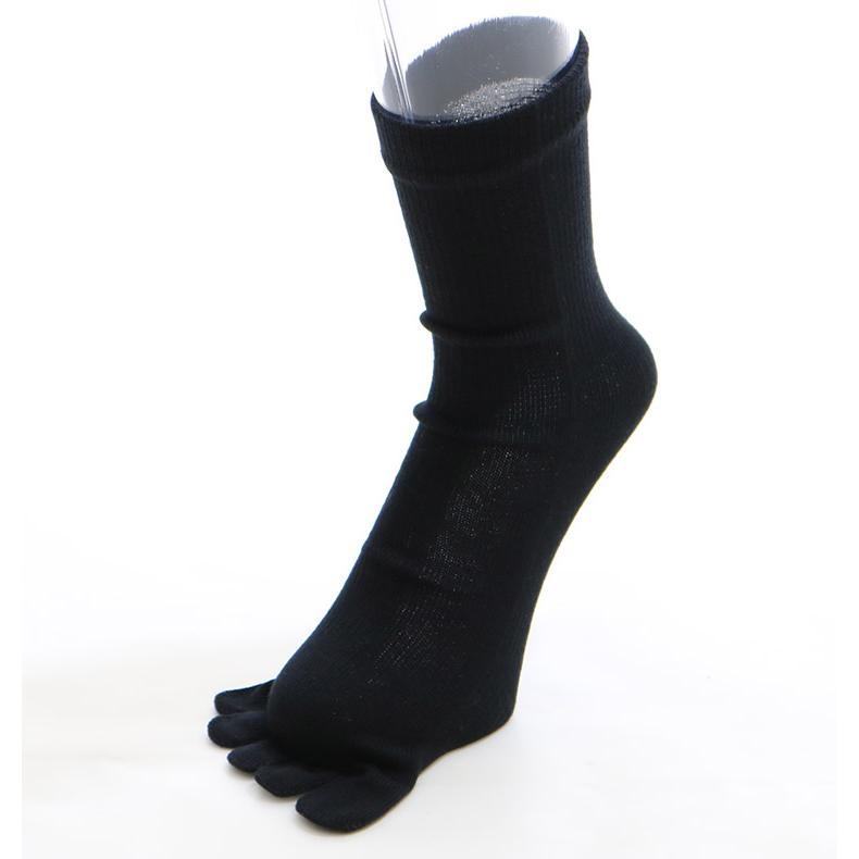 日本製 五本指ソックス メンズ 4足セット 黒 綿混 25-27cm 5本指 靴下 消臭 通気性 ビジネス スポーツ まとめ買い |  | 03