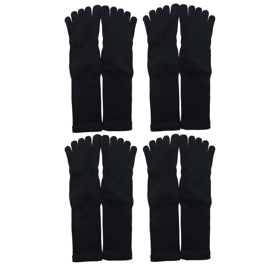 日本製 五本指ソックス メンズ 4足セット 黒 綿混 25-27cm 5本指 靴下 消臭 通気性 ビジネス スポーツ まとめ買い |  | 05