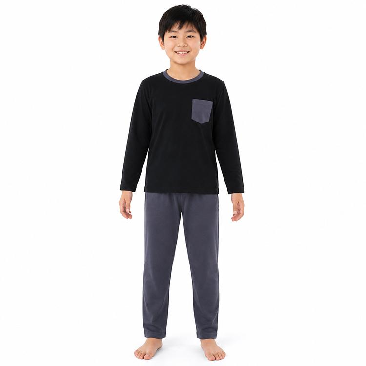 キッズ パジャマ 綿100％ 長袖 男の子 上下セット 薄手 子供 ジュニア ルームウェア ロングパンツ ウエストゴム サイドポケット 120 130 140 150 160 |  | 02