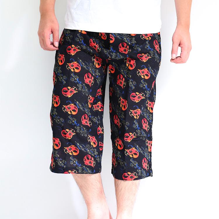 楊柳 クレープ ステテコ メンズ 鯉柄 コイ ルームウエア 前あき 綿100％ |  | 02