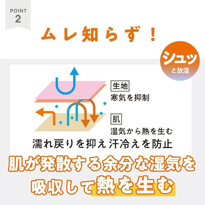 グンゼ ファイヤーアセドロン 靴下 メンズ AGY304 総パイル ウール混 メガパイル クルー丈 25-27cm 冬用 あったか 防寒 保温 消臭 汗冷え | GUNZE | 05