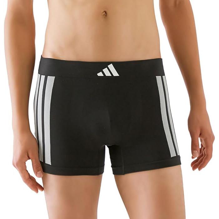 adidas アディダス ボクサーブリーフ メンズ 吸汗速乾 成型 ボクサーパンツ 前閉じ スリーストライプス APS080 男性 下着 インナー ストレッチ | adidas