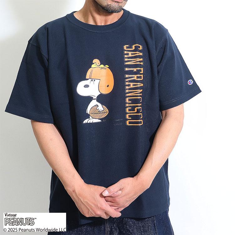 Champion（チャンピオン） リバースウィーブ tシャツ 半袖 スヌーピー