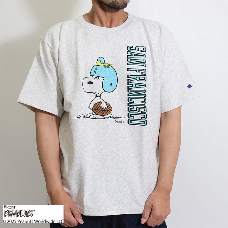 Champion（チャンピオン） リバースウィーブ tシャツ 半袖 スヌーピー