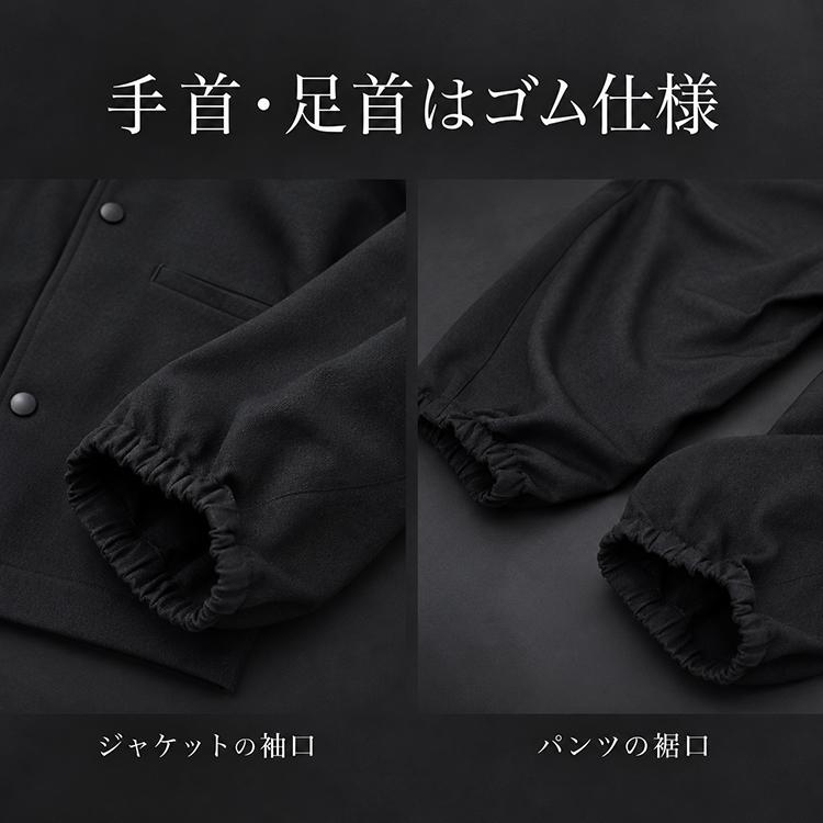 Champion BLACK EDITION チャンピオン ブラックエディション ウールライク スナップジャケット＆ロングパンツ 上下セット メンズ ゆったり ブラック | Champion | 13