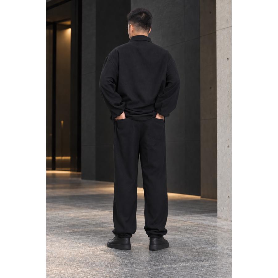 Champion BLACK EDITION チャンピオン ブラックエディション ウールライク スナップジャケット＆ロングパンツ 上下セット メンズ ゆったり ブラック | Champion | 04