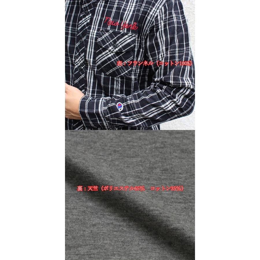 Champion（チャンピオン） メンズ長袖ネルシャツ チェック柄（あったか