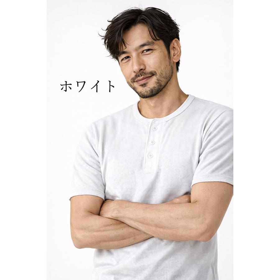Dickies ディッキーズ】リブ ヘンリーネック Tシャツ 半袖 メンズ 無地
