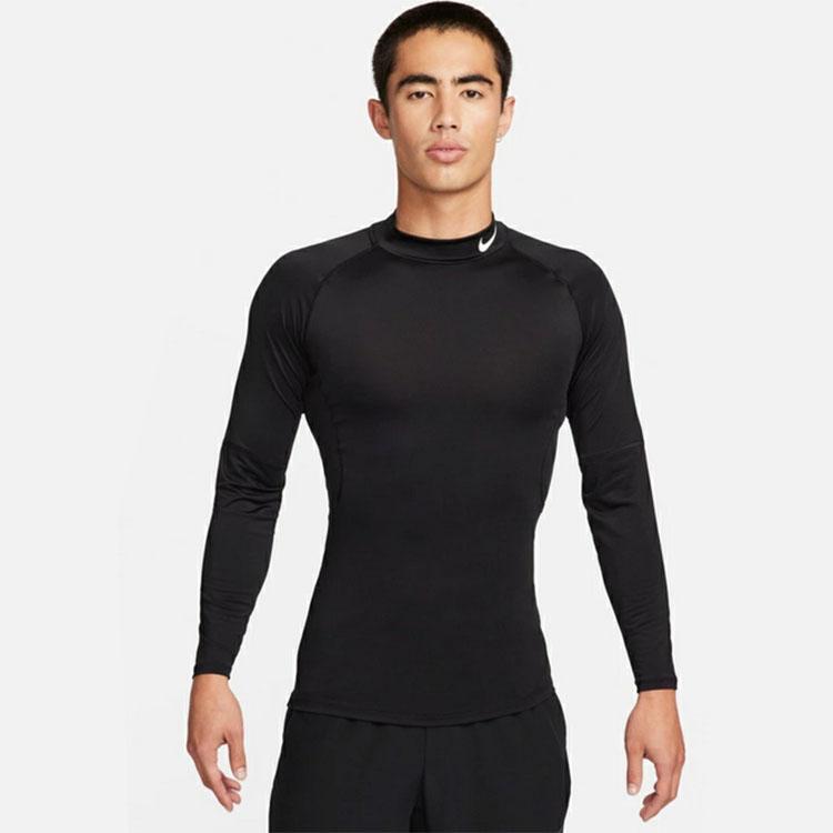 NIKE ナイキ プロ Dri-FIT メンズ 長袖 tシャツ フィットネス モックネック ロングスリーブ トップ 吸汗速乾 スポーツインナー | NIKE
