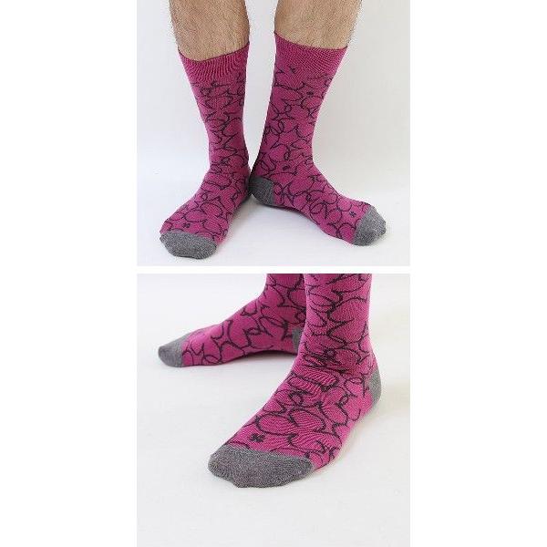 クルー丈ソックス(四つ葉のクローバー柄)日本製(MPS) |  | 02