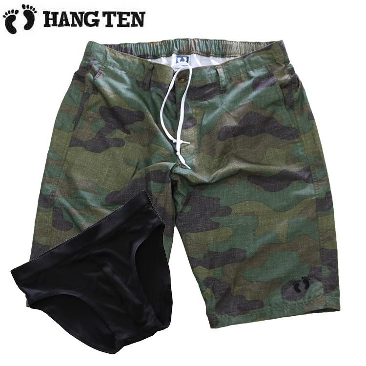 Hang Ten ハンテン 水陸両用街パン ハーフパンツ インナーパンツ付き サーフパンツ 426 318 春夏 メンズ ポケット付き カモフラ柄 Hangten ステテコ パジャマ バンタン 通販 Yahoo ショッピング