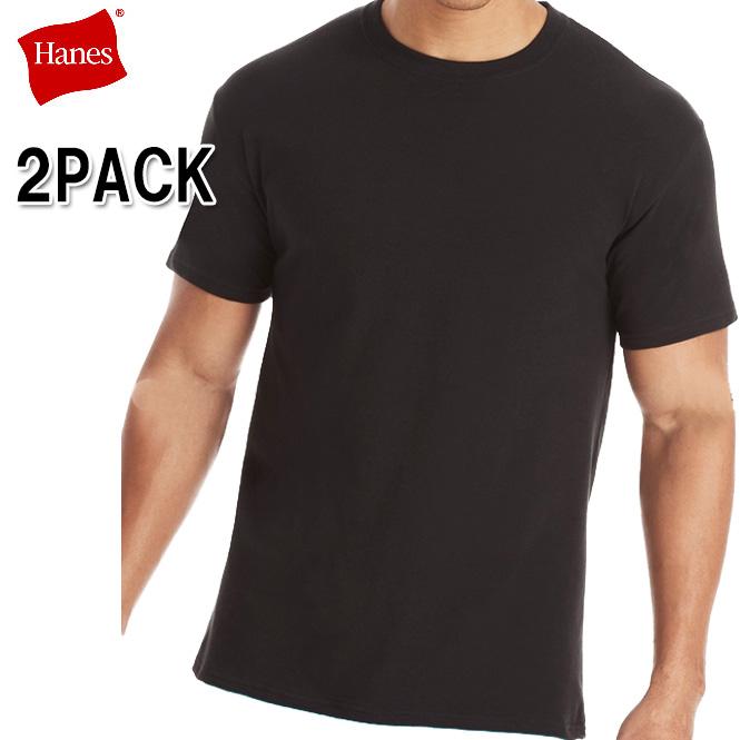 Hanes（ヘインズ） Tシャツ(2枚組) 綿100% 丸首 半袖 リングスパン