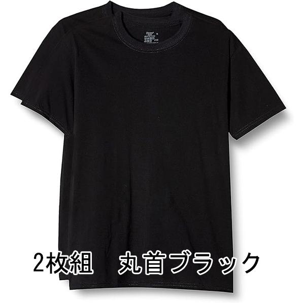 Hanes（ヘインズ） Tシャツ(2枚組) 綿100% 丸首 半袖 リングスパン