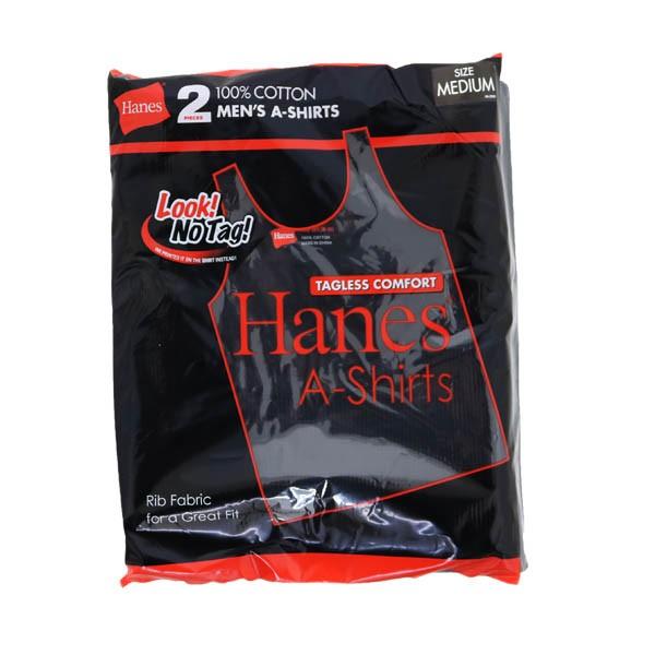 送料無料 2枚組み Hanes ヘインズ 赤ラベルのタンクトップ　綿100％　Aシャツ　コットン　メンズ テレコ タンクトップ（HM2-K701）リブタンク｜vantann