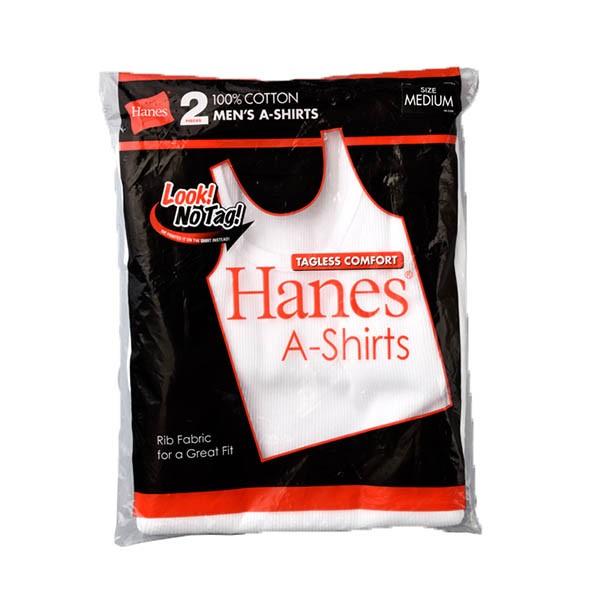 Hanes（ヘインズ） 送料無料 2枚組み 赤ラベルのタンクトップ 綿100