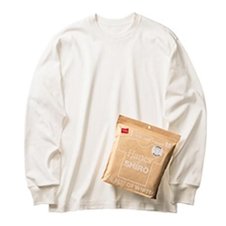 Hanes（ヘインズ） tシャツ SHIRO ロンt 長袖 HM4-A201 綿100