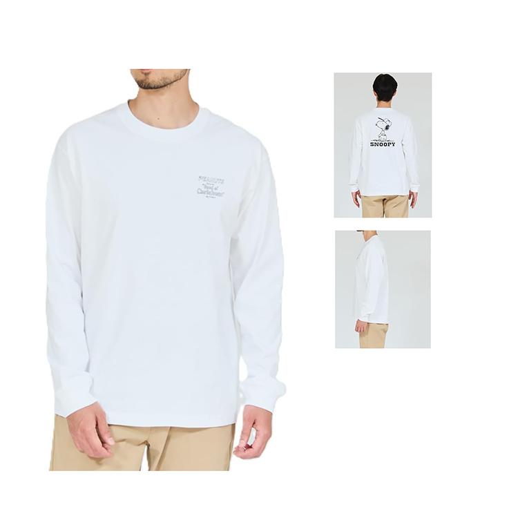 Hanes ヘインズ スヌーピー コラボ ビーフィ tシャツ BEEFY-T PEANUTS Tシャツ 長袖 メンズ 綿100％ スヌーピー キャラクターTシャツ(HM4-E001) | Hanes | 03
