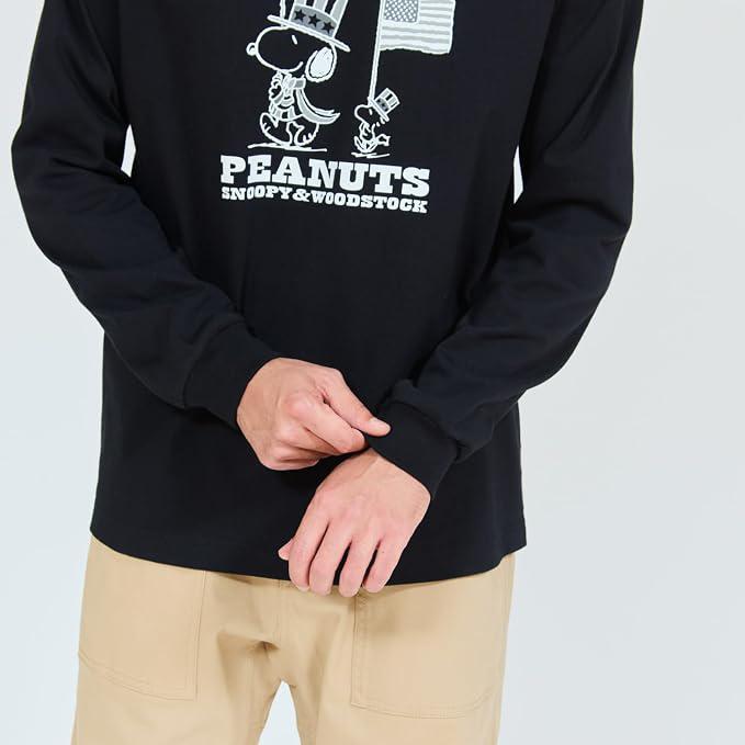 Hanes ヘインズ スヌーピー コラボ ビーフィ tシャツ BEEFY-T PEANUTS Tシャツ 長袖 メンズ 綿100％ スヌーピー キャラクターTシャツ(HM4-E002) | Hanes | 05