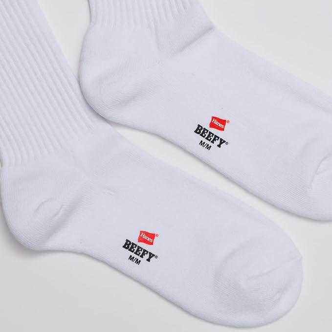 【ライン入り】Hanes ヘインズ ビーフィ ソックス 靴下 (2足組) ビーフィーフルレングスソックス2P ビーフィー hmsbc001 メンズ ハーフパイル BEEFY ビーフィ | Hanes | 04
