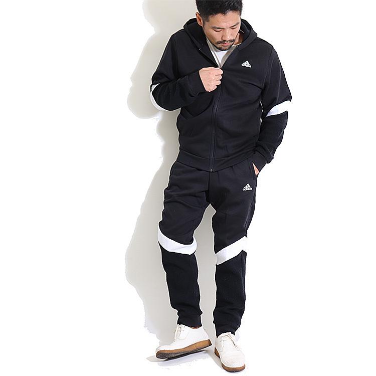 Adidas 異素材mix アディダス ジャージ 上下 セットアップ もこもこ素材ミックス メンズ 秋冬新作 裏起毛 あったか Ipd26 ステテコ パジャマ バンタン 通販 Yahoo ショッピング