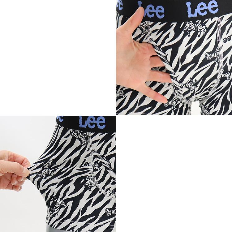 2枚セット Lee リー アニマル柄 ボクサーパンツ メンズ ゼブラ しまうま 前開き 綿 ストレッチ 下着 ボクサー パンツ 前あき かわいい ボクサー ブランド セット | Lee | 02
